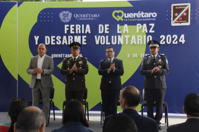 Arranca la Feria de paz y desarme voluntario en Querétaro para promover la seguridad familiar y social