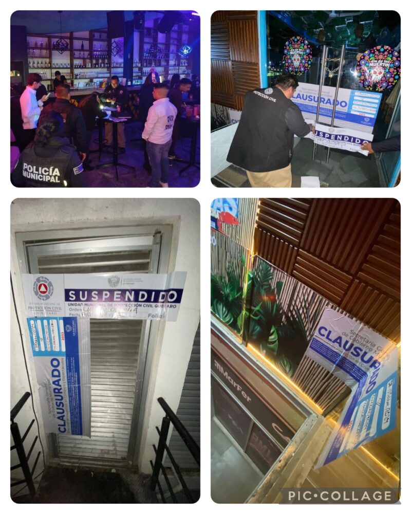 Clausuran restaurantes en Juriquilla por incumplimiento de normas y falta de permisos