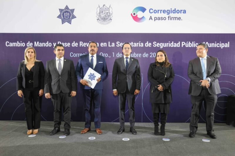 Cambian mando en la Secretaría de Seguridad Pública de Corregidora; Chepe Guerrero reitera compromiso con la seguridad