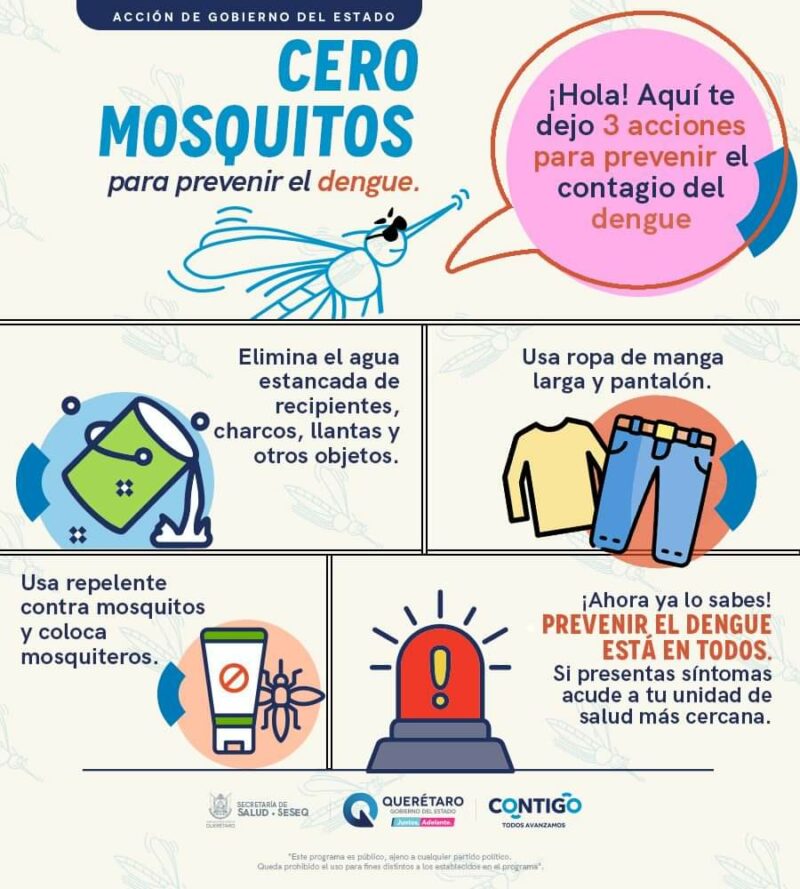 Alerta en Querétaro: Aumentan los casos de dengue, autoridades piden reforzar medidas preventivas