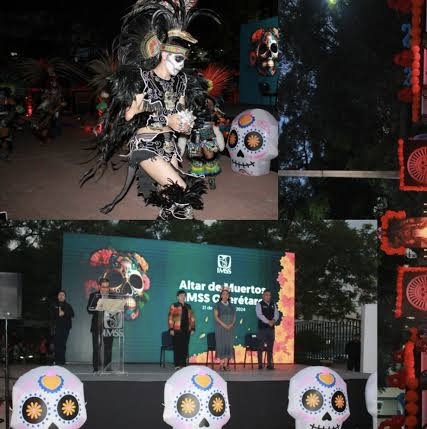 El IMSS en Querétaro celebra el Día de Muertos con un altar dedicado al Mictlán