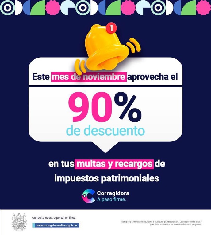 Gran descuento en multas y recargos en Corregidora solo en Noviembre