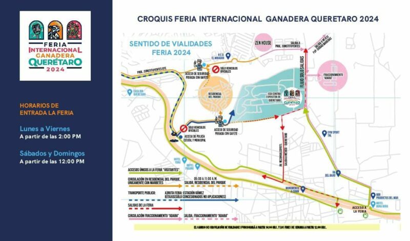 ¡Atención conductores! Cambios viales por la Feria Ganadera de Querétaro
