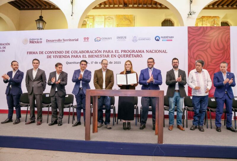 Gobierno estatal firma convenio con la federación en Querétaro se construirán 16 mil nuevas viviendas