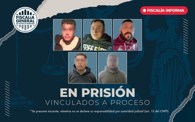 Cinco detenidos por homicidio en Querétaro salieron de un anexo para atacar a sus víctimas