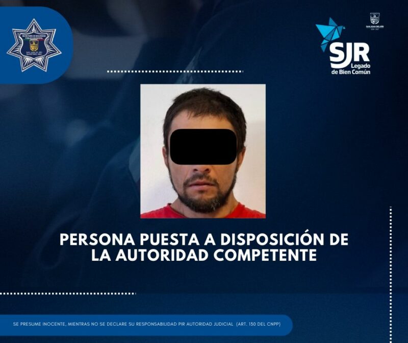 Detienen a peligroso asaltante con machete en San Juan del Río
