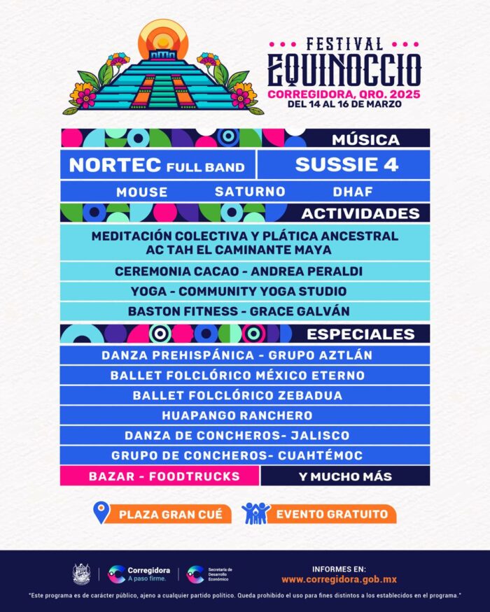 ¡Equinoccio mágico en Corregidora! Festival 2025 promete música, rituales y cultura