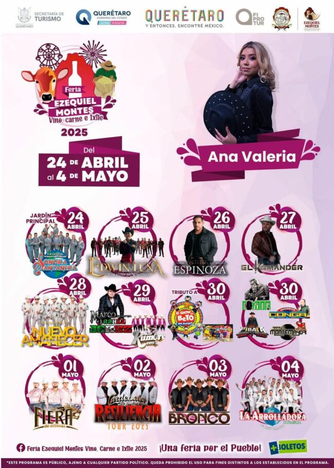 Ezequiel Montes anuncia la gran Feria del Vino, Carne y el Ixtle 2025 con artistas de renombre