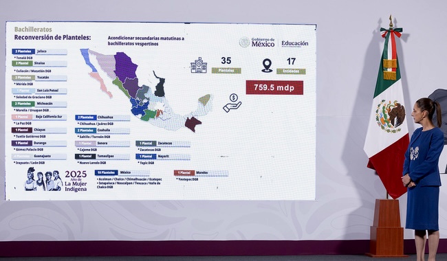 Sheinbaum impulsa revolución educativa con miles de nuevos espacios de preparatoria en México