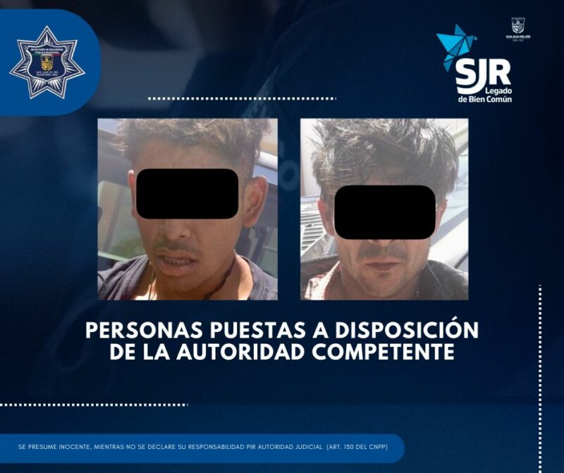 Persecución y detención cae pareja por robo a casa habitación en San Juan del Río