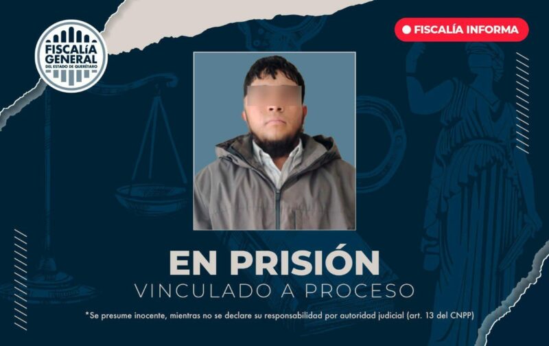 Agresor tras las rejas vinculan a proceso por lesiones dolosas en Santa Rosa Jáuregui