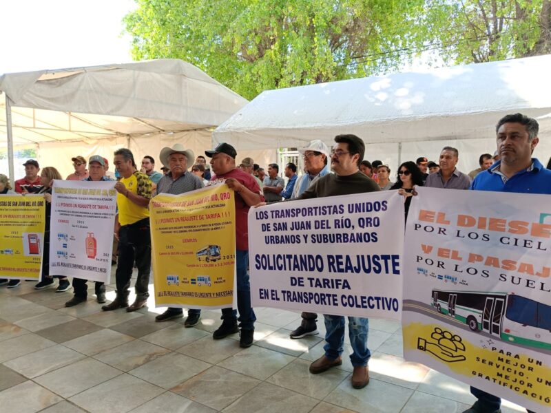 San Juan del Río concesionarios buscan diálogo para ajustar tarifas de Transporte