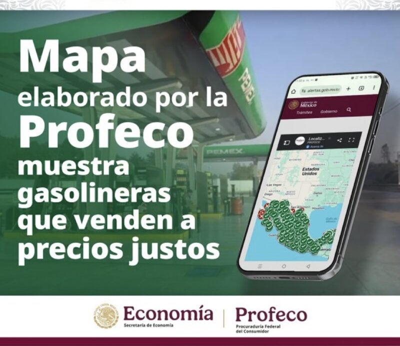 Gasolina justa al alcance de tu mano Profeco revela Mapa de Gasolineras con precios bajos