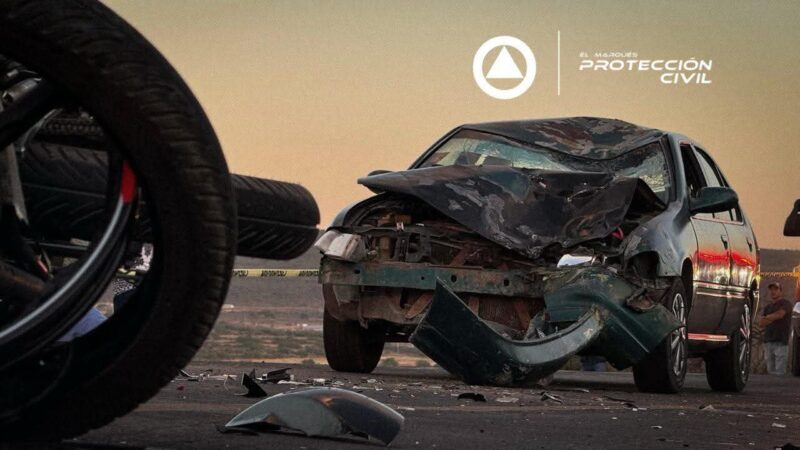 Tragedia en El Marqués un muerto y seis heridos en choque de moto y auto