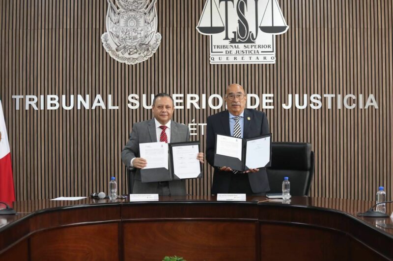 Infraestructura al servicio de la justicia firman convenio SDUOP y Poder Judicial en Querétaro