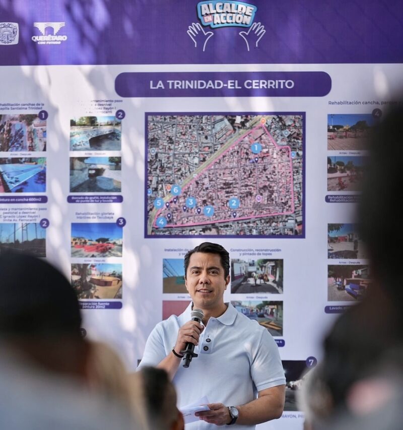 Querétaro transforma sus barrios el Cerrito y la Trinidad reviven con obras de alcalde en acción