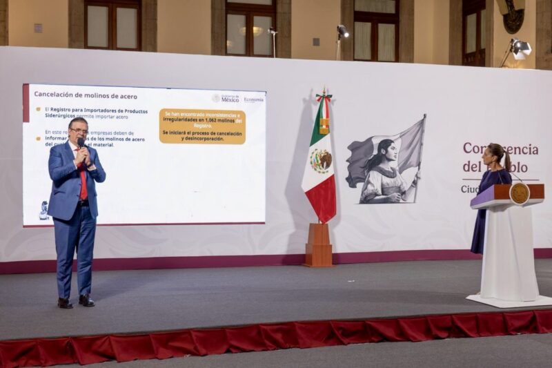 Golpe al contrabando anuncia Ebrard México endurece reglas para acero y textil
