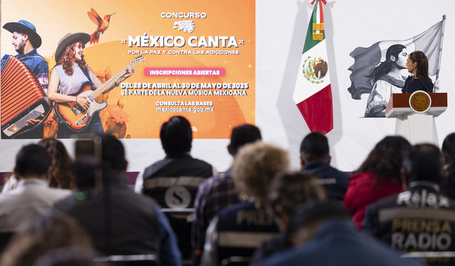 Sheinbaum impulsa “México canta por la paz” Concurso Binacional suma más de 10 mil jóvenes antes de cerrar registro