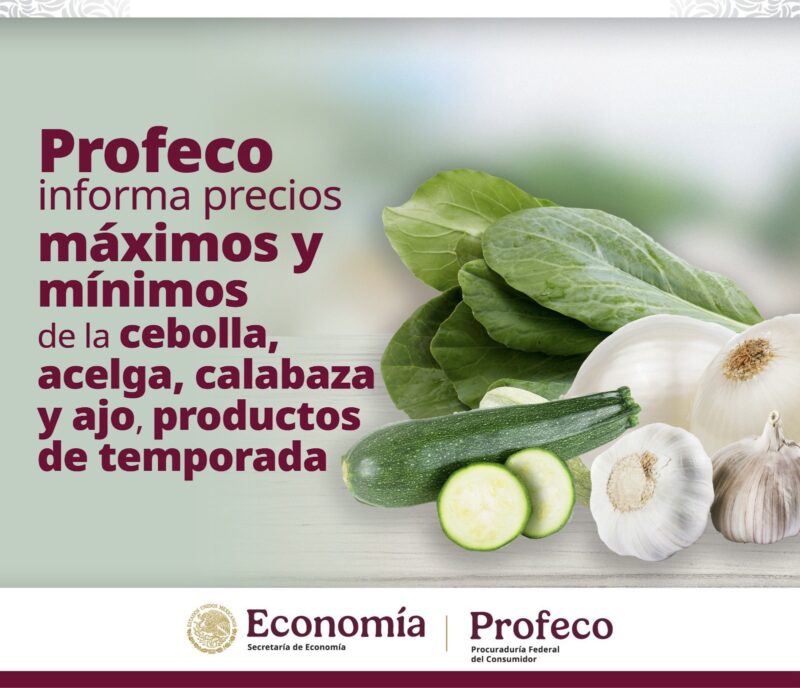 Tu bolsillo inteligente Profeco revela precios de temporada para cebolla, acelga, calabaza y ajo