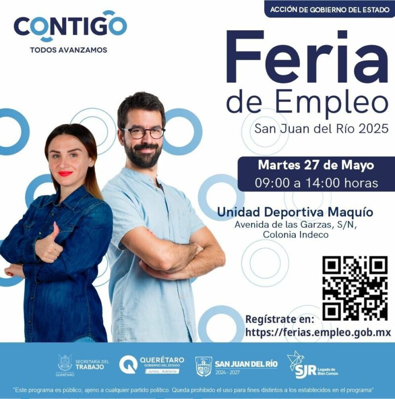 Gran oportunidad Feria de Empleo en San Juan del Río ofrece más de mil vacantes