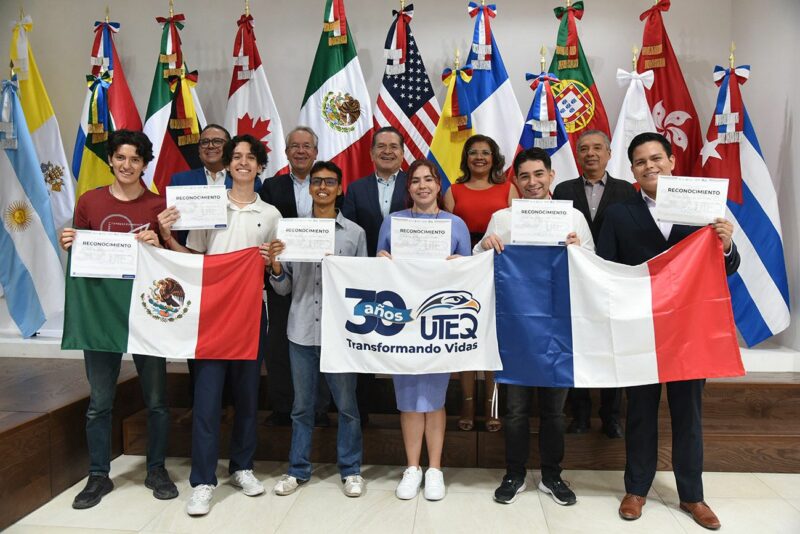 Con destino a Francia UTEQ envía a estudiantes de Nanotecnología y Ambiental con Beca Embajadores