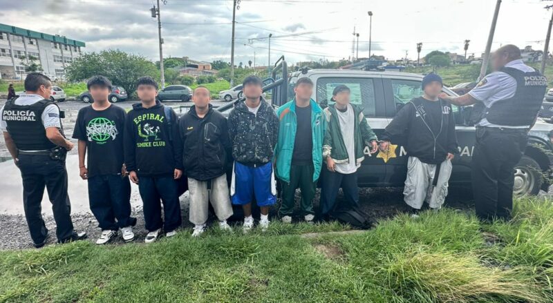Vigilancia en Querétaro cámaras del 9-1-1 captan y detienen a grafiteros en Eduardo Loarca
