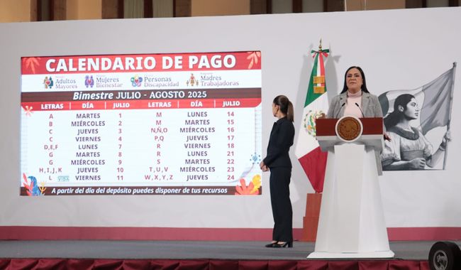 Sheinbaum anuncia pago de pensiones y apoyos del Bienestar a 15.9 millones de personas en México