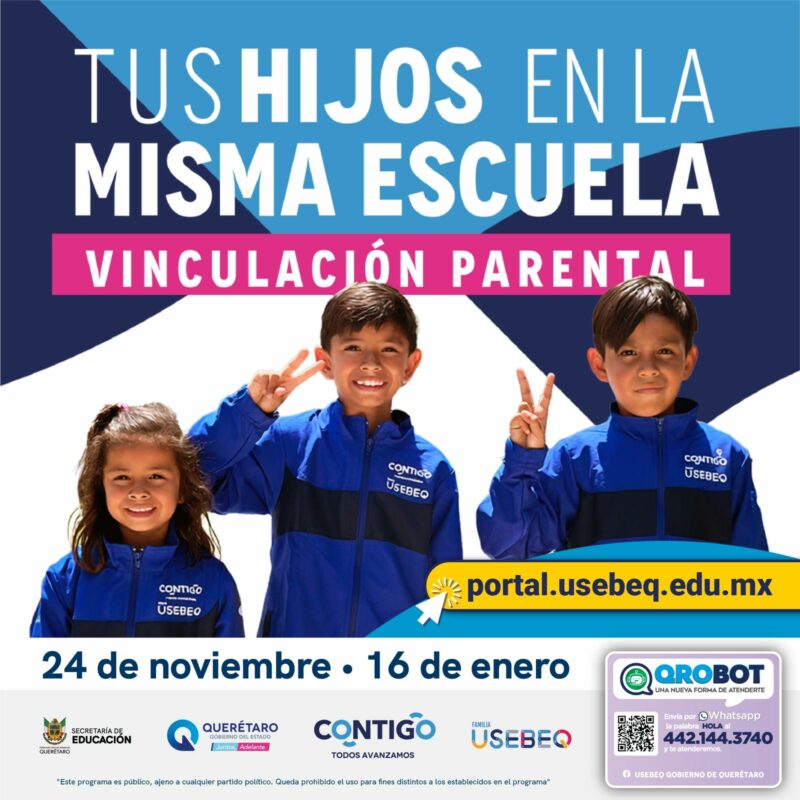 USEBEQ cierra este 16 de enero la vinculación parental en Querétaro